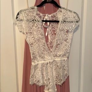 Lace romper lingerie